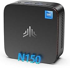 NiPoGi Mini PC E1 Twin Lake N150 (Βeat N100,3,6 GHz) 16 GB RAM/512GB M.2 SSD W-11 Pro, HDMI 2.0+DP 1.4 Mini Ordenador de Sobremesa WiFi 5, BT4.2/RJ45,4K @60HZ UHD Dual Display para Oficina