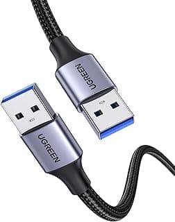 UGREEN Cable USB 3.0 a Tipo A Macho Conexión Alta Velocidad 5Gbps para Ordenador, Portátil, Disco Duro SDD, Base Refrigeradora, DVD, Webcam, Cámaras, Módems, 3M