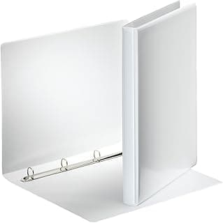 Esselte Group 49700 Essentials - Archivador para presentación (con anillas personalizable, A4, capacidad para 140 hojas, cartón recubierto de polipropileno, anillas 16 mm), color blanco