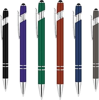 AUAUY 6 Bolígrafos de Metal, Bolígrafos con Citas, Motivacionales, Bolígrafos Retráctiles de Clic, Bolígrafos Inspiradores Bolígrafos de Tinta Negra 0.5 mm, para Hombres Mujeres Escuela Oficina Hogar