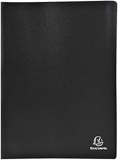 Exacompta 85101E - Carpeta de 100 fundas PVC, A4, color negro
