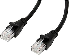 Amazon Basics Cable de Red Ethernet con Conectores RJ45 (Cat. 6, 1000 Mbit/s, 1.5 m) - 5 Unidad, Negro