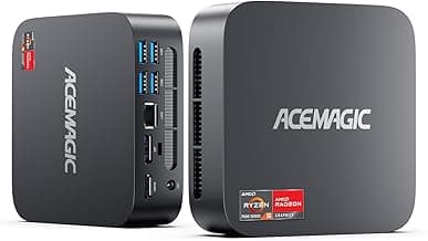 ACEMAGICIAN K1 Mini PC, AMD Ryzen 5 7430U (6C/12T, hasta 4,3 GHz), Mini Ordenadores de Sobremesa 16GB RAM DDR4 512GB SSD, BT 5.2/WiFi 6/para Oficina, Ordenador Pequeño