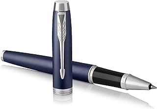 Parker IM Bolígrafo Roller | Punto fino | color azul mate | tinta negra | en estuche de regalo