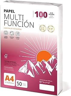 Folios a4 100gr 50 hojas, Papel Multiusos para Impresora, Folios para Impresoras Láser y de Inyección, Fotocopiadora, Para uso Oficina, Material Escolar, Paquete de folios - Ofituria (100gr, 50h)