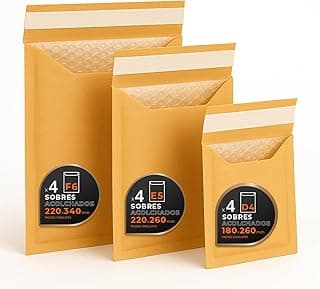 Sobres Acolchados para Envíos, Multitamaño (3 Tamaños), Kraft, Blanco o ambos – Cierre Autoadhesivo – Sobres de Papel con Burbuja Interior, Ideal para Envíos - Pack M - Ofituria (Kraft, 12 sobres)