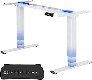 FLEXISPOT EC5 PRO Escritorio Elevable Eléctrico, Capacidad de Peso 160 KG, 3 Columnas 2 Motores, 62-127cm, Escritorio con Altura Ajustable, Standing Desk, Escritorio de Acero con 4 Botones de Memoria