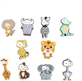 10 Piezas Manes Nevera Animales, AMONENZ Resina Juego Imanes Niños, Tablero Magnetico Niños, para Refrigerador, Pizarra Preescolar, Hogar, Aula