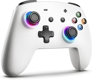 ECHTPower Mando Inalámbrico para Switch/Switch 2(Modelo 2025), Mando RGB Pro Controller con Función de Despertar/Botón Sync/Turbo/Vibración Ajustable/Giroscopio/Led RGB/Programable/Ergonómico