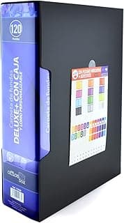 Carpetas de Fundas Deluxe con Caja, Disponibles en 120 Fundas, Tamaño A4+, Material 100% Reciclable, Caja en Negro- Lomo Personalizable - Ideal Para Archivo by Office Box
