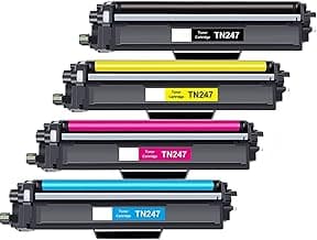 Pack de 4 TN-243CMYK TN247 compatible con Brother TN247 TN-243 para tóner Brother MFC L3750CDW DCP-L3550CDW MFC-L3750CDW MFC-L3770CDW HL-L3210CW HL-L3230CDW MFC-L3730CW HL-L3270CDW 3510CD. W