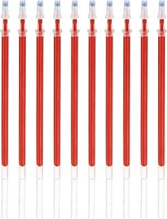 PATIKIL 130mm Gel Tinta Bolígrafo Reemplazar Recargas, 50uds 0,5mm Fina Punta Negro Tinta Bolígrafo Pluma Recarga para Oficina Suministros, Rojo
