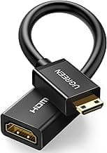 UGREEN Adaptador Mini HDMI Cable4K 3D Ultra HD ARC Retorno de Audio para Raspberry Pi Zero Canon EOS 5D Mark Cámara Nikon D5600 HDTV, 22CM