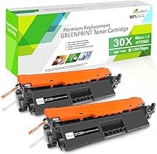 GREENPRINT Cartuchos de Tóner Compatibles 2 Negros 30X CF230X (30A CF230A) Alto Rendimiento 3500 Páginas HP Laserjet Pro M203d M203dn M203dw, MFP M227fdn M227fdw M227sdn M227d Impresoras