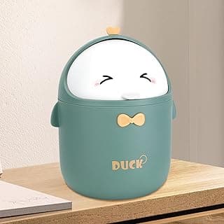 Mini Papelera Escritorio, Pequeño Design Cubos Basura, Mini Cubo de Basura, Papelera Sobremesa, Mini Bote de Basura de Escritorio, Cubo Basura para Cocina, Escritorio, Mesa del Tocador (Verde)