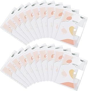 Sosayet Carpetas Plastico A4-48 PCS Sobres Plastico A4 con 11 Agujeros - Folders Transparentes A4 Reutilizable para Oficina, la Escuela y el Hogar (Blanco)