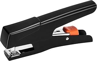 Amazon Basics Grapadora manual de tenaza sin esfuerzo, 25 hojas, Negro