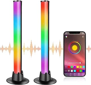 CheDux Smart Luces LED, Luz Ambiental con Múltiples Efectos de iluminación y Modos de Música, RGB Lámpara Gaming Sync con música, Barras de Luces LED para juegos, PC,TV, decoración de habitaciones