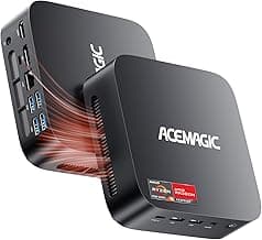 ACEMAGIC K1 Mini PC, AMD Ryzen 5 7430U (6C/12T, hasta 4,3 GHz), Mini Ordenadores de Sobremesa 32GB RAM DDR4 512GB M.2 2280 SSD, BT 5.2/WiFi 6/para Oficina, Ordenador Pequeño