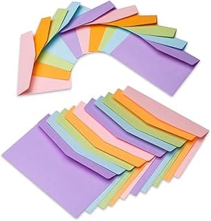 40 Briefumschläge Bunt Mix 16 x 11cm - 130 g/m² Kuvert Ohne Fenster - Briefumschläge, Kuvert, Briefkuvert, Briefhülle für Grußkarten, Einladung, Geburtstagskarten - Umschläge Paket farbig zum basteln