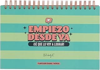 Mr. Wonderful - Planificador semanal y mensual - Empiezo desde ya. ¡Sé que lo voy a lograr! - Organizador Semanal y Mensual - Incluye 4 hojas de Pegatinas