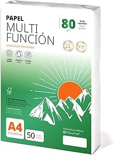 Folios a4 80gr 50 hojas, Papel Multiusos para Impresora, Folios para Impresoras Láser y de Inyección, Fotocopiadora, Para uso Oficina, Material Escolar, Paquete de folios - Ofituria (80gr, 50h)