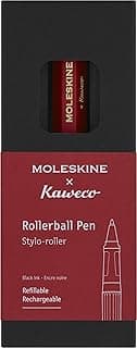 Moleskine x Kaweco Bolígrafo Rollerball Recargable de Plástico ABS para Escribir y Tomar Notas, Recambio de 0,7 mm con Tinta Negra Incluida, Rojo
