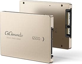 GiGimundo G500 - Disco Duro SSD de 2,5 Pulgadas (2 TB, SATA III, Carcasa de Aluminio Ligero, SSD Interno rápido para Ordenador portátil, PC, Alta Velocidad de Lectura y Escritura), Color Oro Rosa