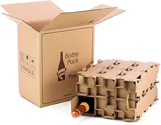 Only Boxes, Pack 5 Cajas de cartón para envío Botellas, Capacidad para 6 Botellas, con Caja Interna Alta protección, 100%, Evita Roturas