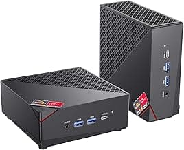 ACEMAGICIAN AM06PRO Mini PC, AMD Ryzen 7 5700U (8C/16T, hasta 4,3 GHz), Mini Ordenadores de Sobremesa 32GB RAM DDR4 512GB M.2 2280 SSD, Doble Ethernet/WiFi 6,Ordenador Pequeño,PC de Negocios
