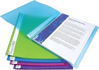 Rapesco 0917 Carpeta Flexible con 40 Fundas, A4, Colores Surtidos, 10 Unidades