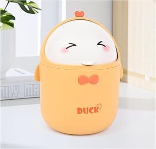 LOBVABA Mini Papelera Escritorio，Papelera Sobremesa，Cubo de Basura portátil Estilo Dibujos Animados Lindo，Bote De Basura De Escritorio，Cubo Basura para Cocina, Escritorio, Mesa del Tocador，Baño