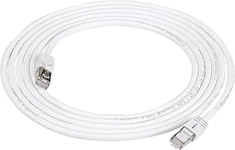 Amazon Basics Cable para internet Ethernet Gigabit de banda ancha RJ45 Cat 7, 3m (paquete de 1), Blanco