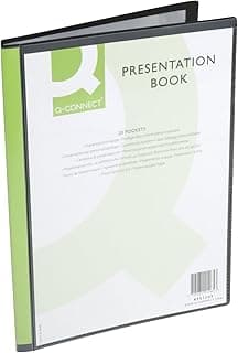 Q - Connect - Carpeta escaparate (A4, 20 fundas), color negro