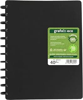 Grafoplas Carpeta de Fundas Extraibles Grafo In ECO A4, 40 Forros Polipropileno Liso Extra 70% Reciclado, Tapas Rígidas 100% Recicladas, Permite Intercalar y Sustituir Fundas Plastico Fácilmente