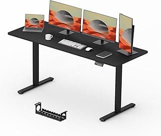 SANODESK QS+ 180 x 80 cm Escritorio Elevable Eléctrico con Tablero Escritorio Regulable en Altura Eléctrico Telescópico Bidireccional con Control de Memoria y Tecnología Anticolisión (Negro)