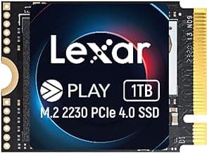 Lexar PLAY 2230 PCIe 4.0 1TB SSD Interno, M.2 PCIe Gen4x4 SSD, lectura de hasta 5200MB/s, escritura de 4700MB/s, unidad deestado sólido interna compatible Steam Deck, ASUS ROG Ally (LNMPLAY001T-RNNNG)