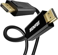 BENFEI Cable DisplayPort a HDMI de 4,5 m, puerto de visualización DP a HDMI HDTV 1080P, adaptador macho a macho, cable chapado en oro para Lenovo, Dell, HP, Asus y otras marcas