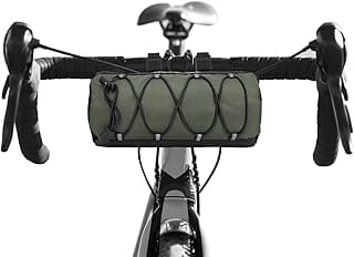 Topactive Bolsa Manillar Bicicleta,Mochila para Gravel,Bikepacking, Bolsa Bicicleta Impermeable, Accesorios para Bicicleta (Verde)