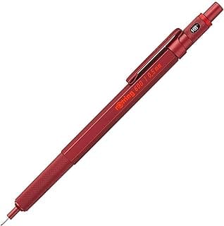 Rotring Portaminas 600 | HB 0,5 mm | Cuerpo metálico rojo | Cuerpo hexagonal