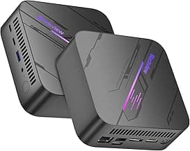 Blackview MP100 Mini PC AMD Ryzen 7 5825U (8C/16T, hasta 4,5 GHz), Win 11 Pro, Wi-FI 6, BT 5.2, Dual LAN, USB 3.2, 16GB DDR4, 512GB SSD, Triple pantalla 4K, Mini ordenador para la escuela de oficina.