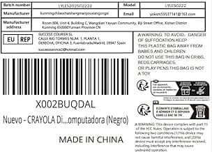 CRAYOLA Disco Duro Externo de 2TB, Ultra Delgado y Portátil de 2.5" con Conexión USB, Almacenamiento Compatible con PC, Ordenador Portátil y Computadora (Negro)