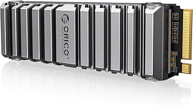 ORICO OS5 1TB M.2 SSD con Disipador, SSD Interno PCIe 4.0 NVMe para PS5, hasta 7450 MB/s, NAND TLC, Disipador Preinstalado Diseñado para el Flujo de Aire de la PS5
