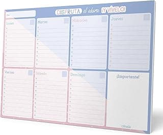 Planificador semanal A4 Amelie - Weekly planner : Planner Sin Fecha en Español - Organizador semanal escritorio [54 págs. con Alto Gramaje]