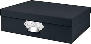 Rössler 1343452700 SOHO - Caja de almacenamiento de documentos A4, con identificador y tirador, color negro