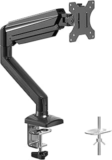 Suptek Brazo Monitor para Pantallas de 13-32 Pulgadas, VESA 75 y 100 mm, Giratorio de 360°, Inclinación Ajustable, Altura Regulable, Soporte de Monitor Escritorio con Resorte de Gas(MD01A)