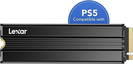 Lexar NM790 SSD Interno 2TB con Disipador de Calor, M.2 2280 PCIe Gen4x4 NVMe SSD, hasta 7400 MB/s de Lectura, 6500 MB/s de Escritura, Unidad de Estado Sólido para PS5, PC (LNM790X002T-RN9NG)