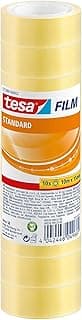 tesafilm standard - Cinta Adhesiva Multiuso Transparente para el Hogar, la Oficina y la Escuela - 10 m x 15 mm - 10 Piezas