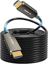 SOEYBAE Cable HDMI Fibra Óptica 50M Cable HDMI 2.1 8K Cable de Fibra HDMI 48Gbps de Alta Velocidad Soporte 8K@60Hz 4K@120Hz 3D DHR eARC