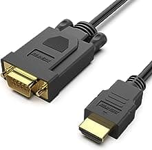 Cable HDMI a VGA, BENFEI Chapado en Oro Macho a Macho para Ordenador, portátil, PC, Monitor, proyector, HDTV, Chromebook, Raspberry Pi, Roku, Xbox y más, Negro 1,8 m